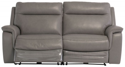 Product photograph of Corona Grey Leather 3 Seater Electric Recliner Sofa from Choice Furniture Superstore