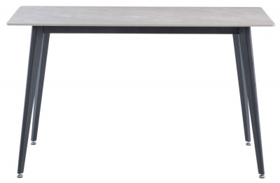 Salinas 130cm Dining Table - Sintered Stone Top with Powder Coated Legs