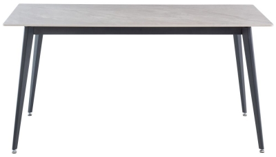 Product photograph of Salinas 6 Seater Dining Table - Sintered Stone Top With Powder Coated Legs from Choice Furniture Superstore