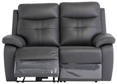 Product photograph of Monica Charcoal Leather 2 Seater Electric Recliner Sofa from Choice Furniture Superstore