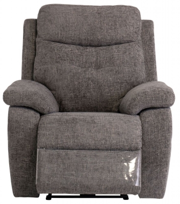 Product photograph of Monica Graphite Fabric Electric Recliner Armchair from Choice Furniture Superstore