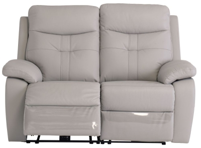 Product photograph of Monica Light Grey Leather 2 Seater Electric Recliner Sofa from Choice Furniture Superstore