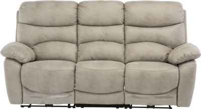 Product photograph of Layla Natural Fabric 3 Seater Electric Recliner Sofa from Choice Furniture Superstore