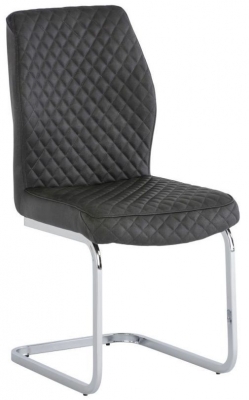 Product photograph of Irvine Fabric Dining Chair With Chrome Base Sold In Pairs from Choice Furniture Superstore