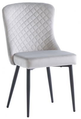 Product photograph of Alameda Fabric Quilted Dining Chair Sold In Pairs from Choice Furniture Superstore