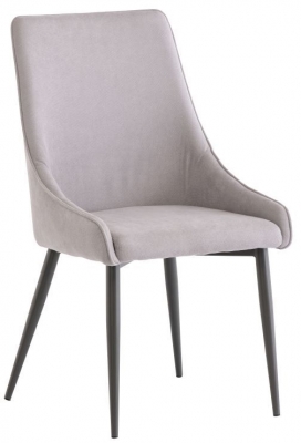 Product photograph of Haledon Fabric Dining Chair With Powder Coated Legs Sold In Pairs from Choice Furniture Superstore