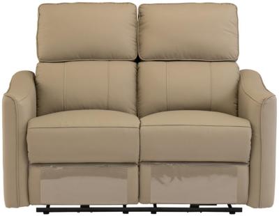 Product photograph of Claudia Taupe Leather 2 Seater Electric Recliner Sofa from Choice Furniture Superstore