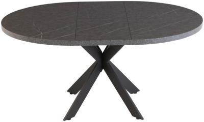 Gerona Grey Marble 4 Seater Round Extending Dining Table