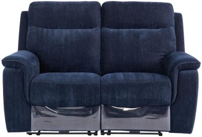 Product photograph of Havana Blue Fabric 2 Seater Electric Recliner Sofa from Choice Furniture Superstore