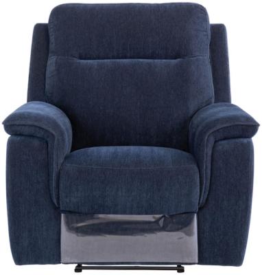 Havana Blue Fabric Electric Recliner Armchair