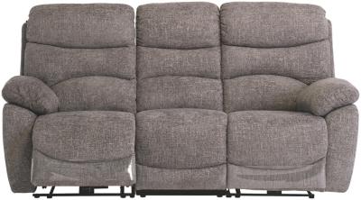 Layla Ash Fabric 3 Seater Electric Recliner Sofa