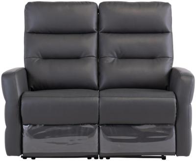 Madison Charcoal Leather 2 Seater Electric Recliner Sofa