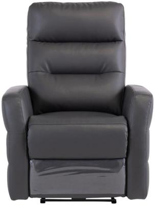 Madison Charcoal Leather Electric Recliner Armchair