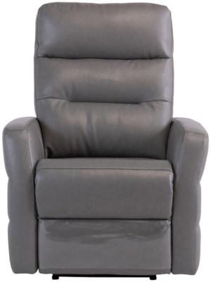 Madison Grey Leather Electric Recliner Armchair