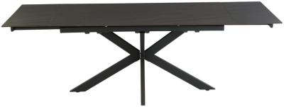 Matera Sand Black 8 Seater Extended Dining Table