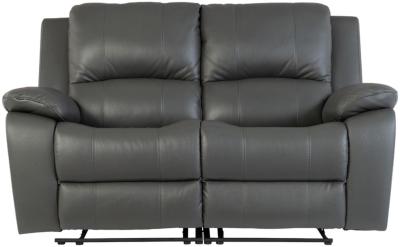 Product photograph of Pellini Grey Leather 2 Seater Electric Recliner Sofa from Choice Furniture Superstore