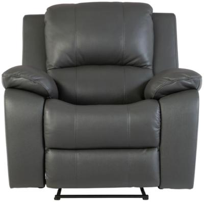 Pellini Grey Leather Electric Recliner Armchair
