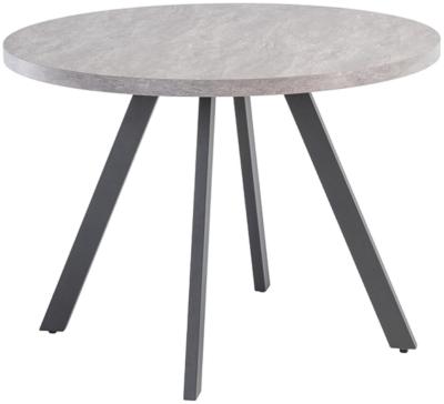Rimini Light Grey 4 Seater Round Dining Table