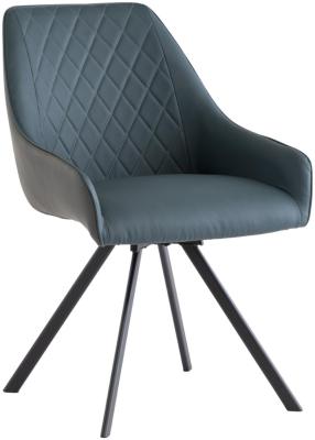 Seville Blue Swivel Dining Chair Sold In Pairs