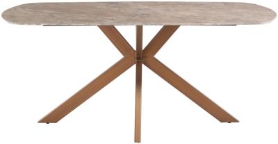 Solero Brown Marble 6 Seater Dining Table