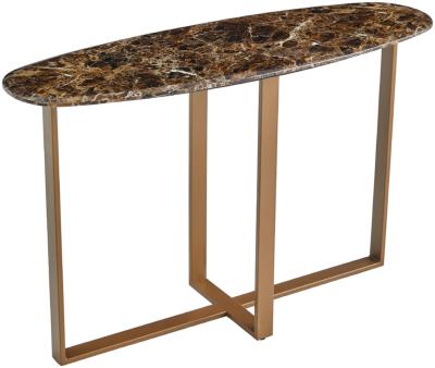 Sorrento Sienna Brown Stone Console Table