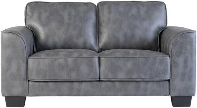 Spencer Grey Distressed Fabric 2 Seater Sofa