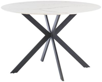 Talia Italy White Round 4 Seater Dining Table