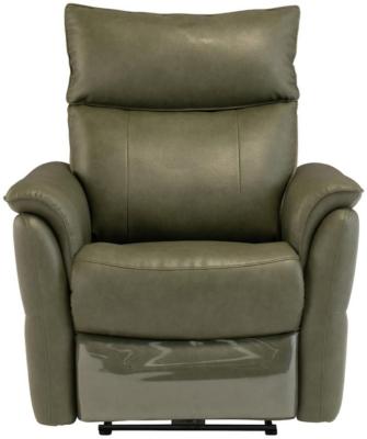 Image of Cerano Vintage Green Faux Leather Electric Recliner Armchair