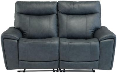 Danetti Vintage Blue Leather 2 Seater Electric Recliner Sofa