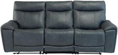 Danetti Vintage Blue Leather 3 Seater Electric Recliner Sofa