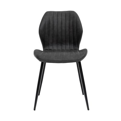 2 X Sheldon Charcoal Faux Leather Dining Chair