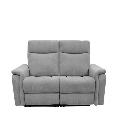 Hayward Light Grey Fabric 2 Seater Electric Recliner Sofa