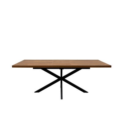 Panama Dark Oak 68 Seater Extending Dining Table With Black Spider Legs 160cm200cm