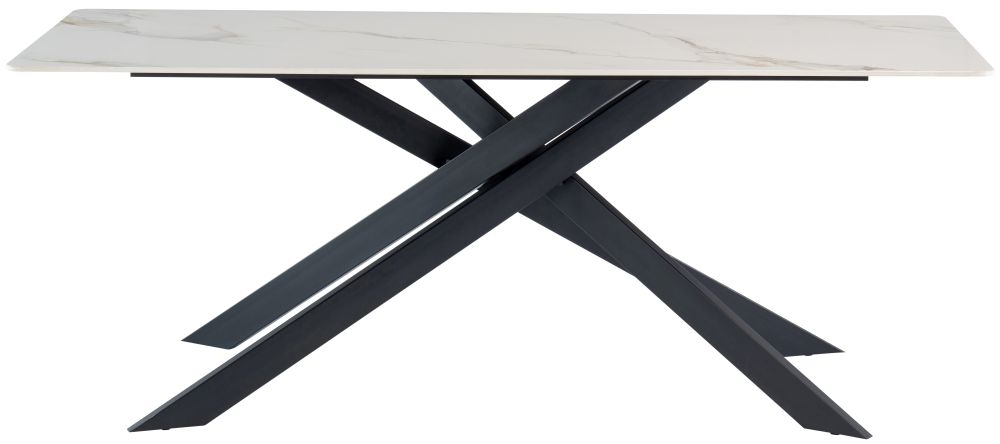 Stockton Sintered Stone Top Kass Gold 8 Seater Dining Table - 200cm