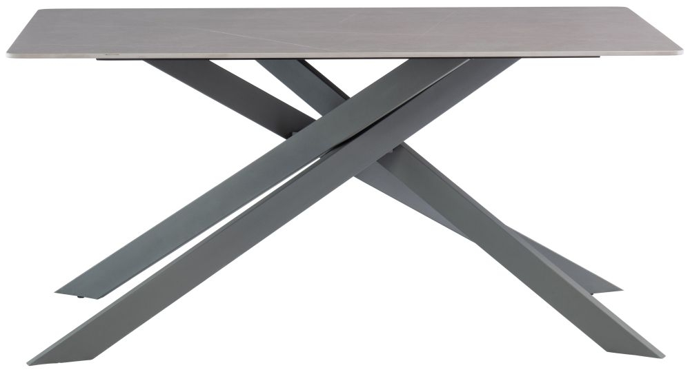 Stockton Sintered Stone Top Matt Grey 6 Seater Dining Table