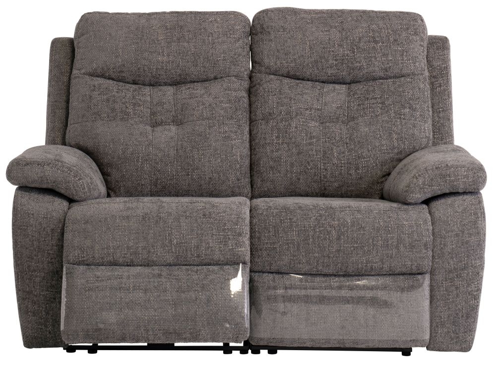 Monica Graphite Fabric 2 Seater Electric Recliner Sofa
