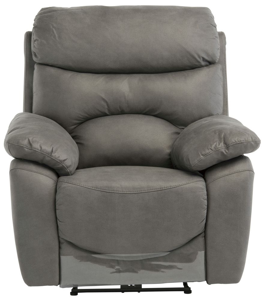 Simi Grey Fabric Electric Recliner Armchair