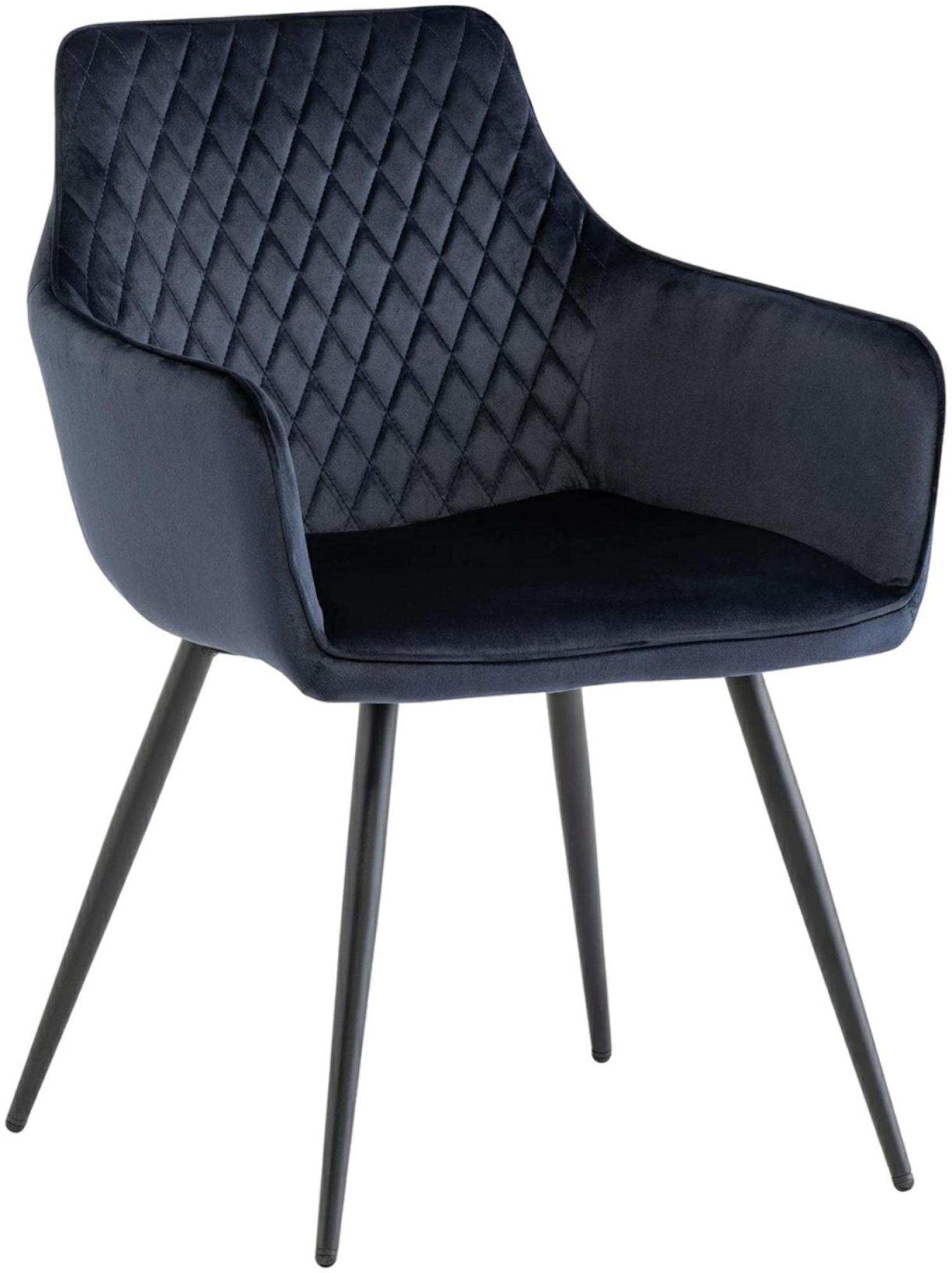 Felix Deep Blue Velvet Fabric Armchair (Sold in Pairs)