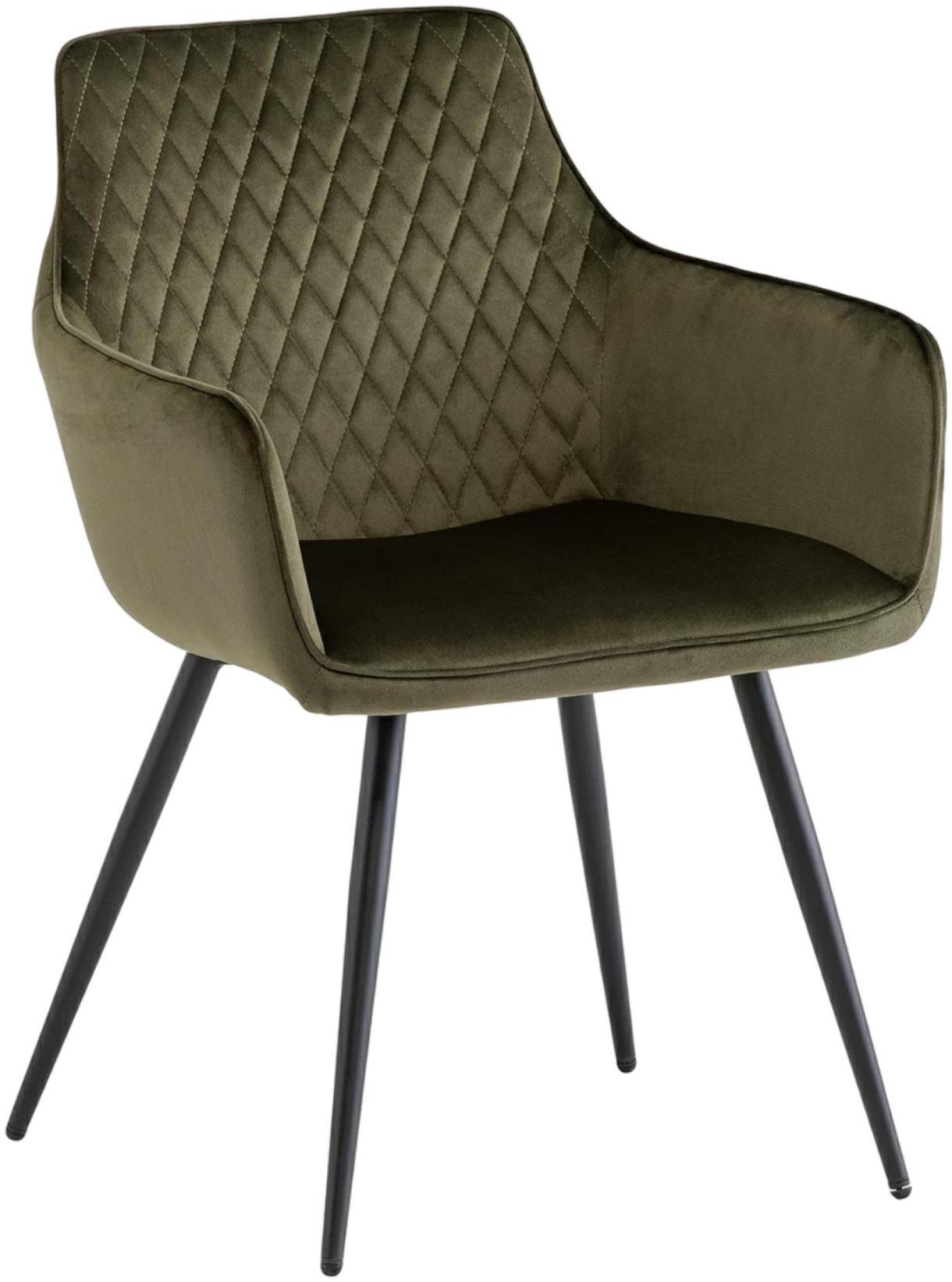 Felix Juniper Green Velvet Fabric Armchair (Sold in Pairs)