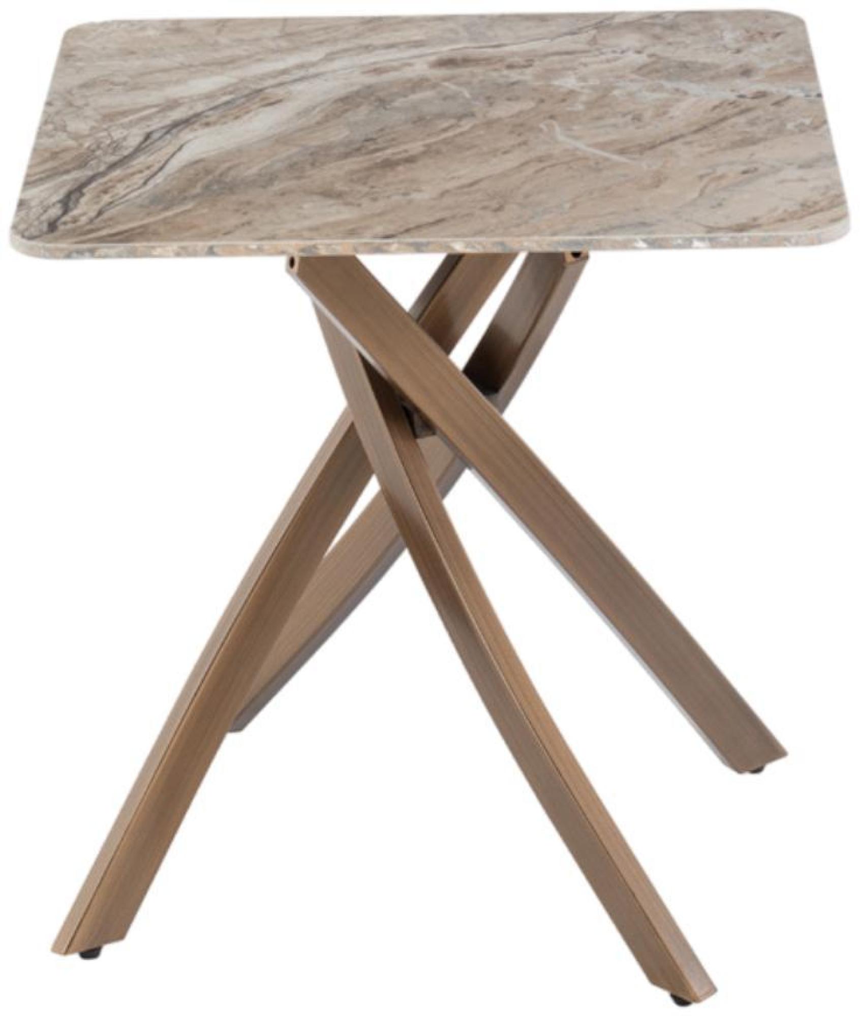 Fendi Brown Marble End Table