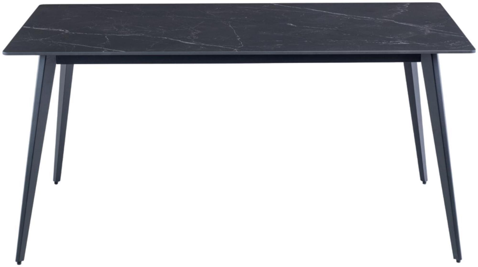 Ivy Mooney Matt Black Sintered Stone Top 6 Seater Dining Table