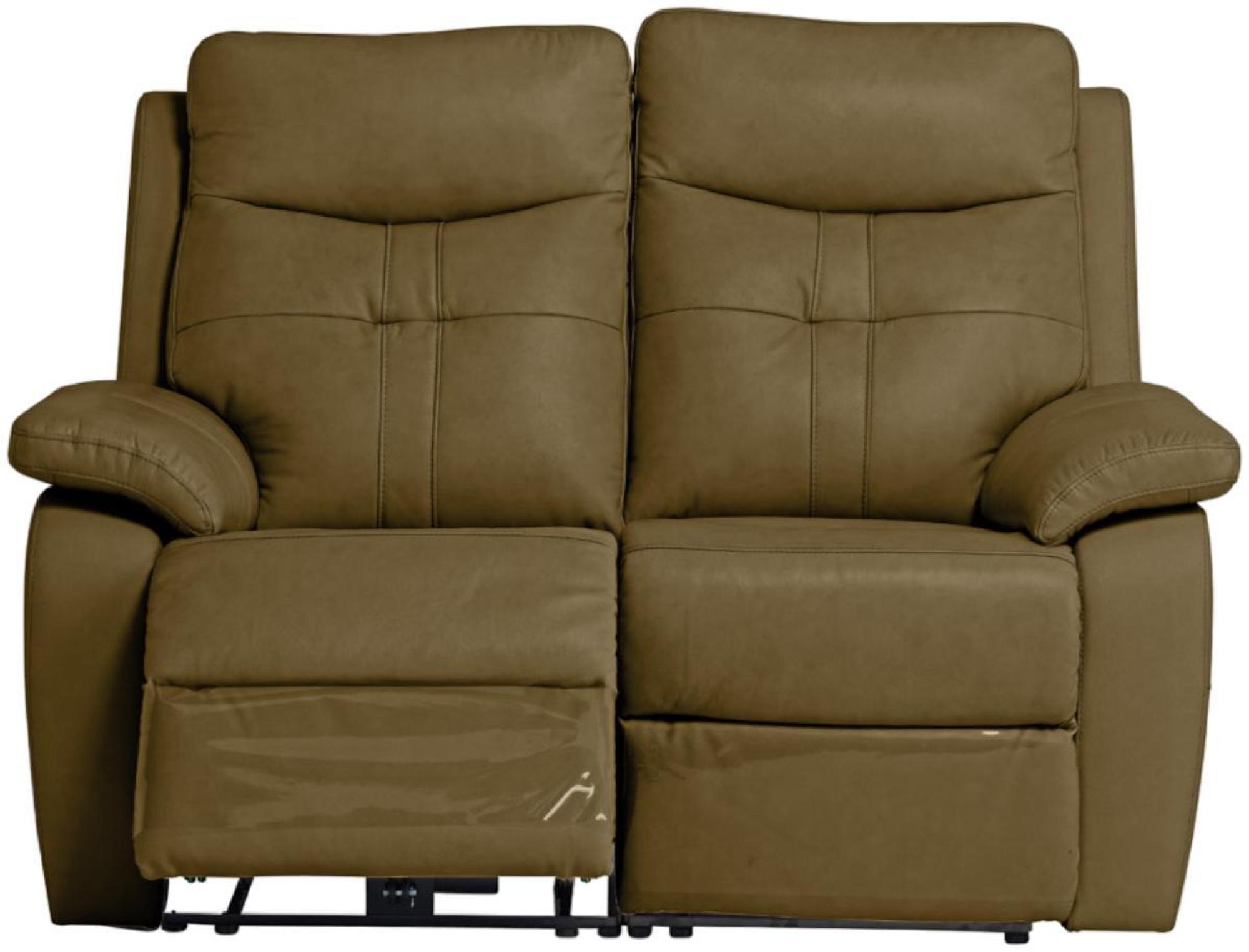 Monica Brown Leather 2 Seater Electric Recliner Sofa