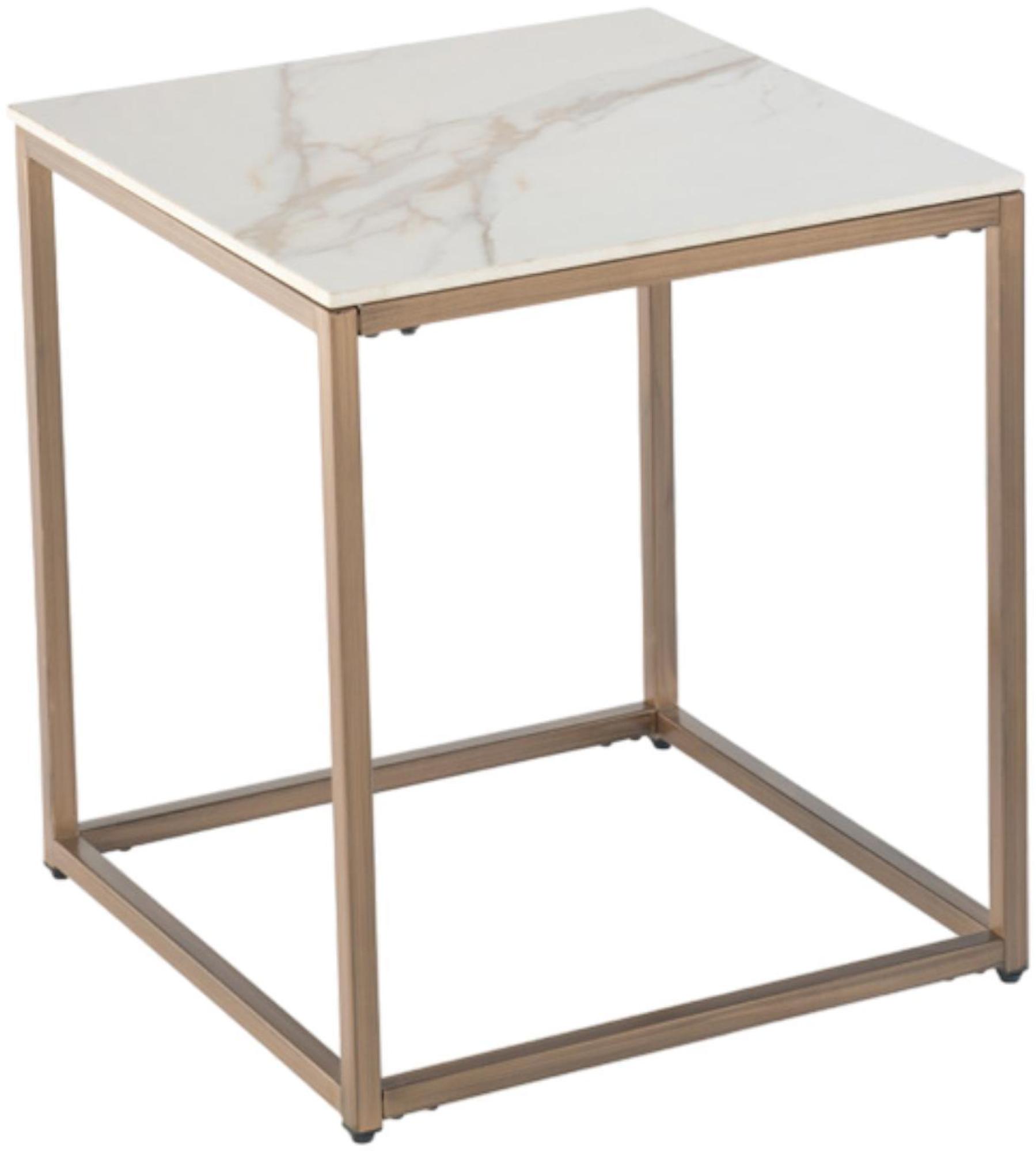 Umbria Kass Gold Sintered Stone End Table