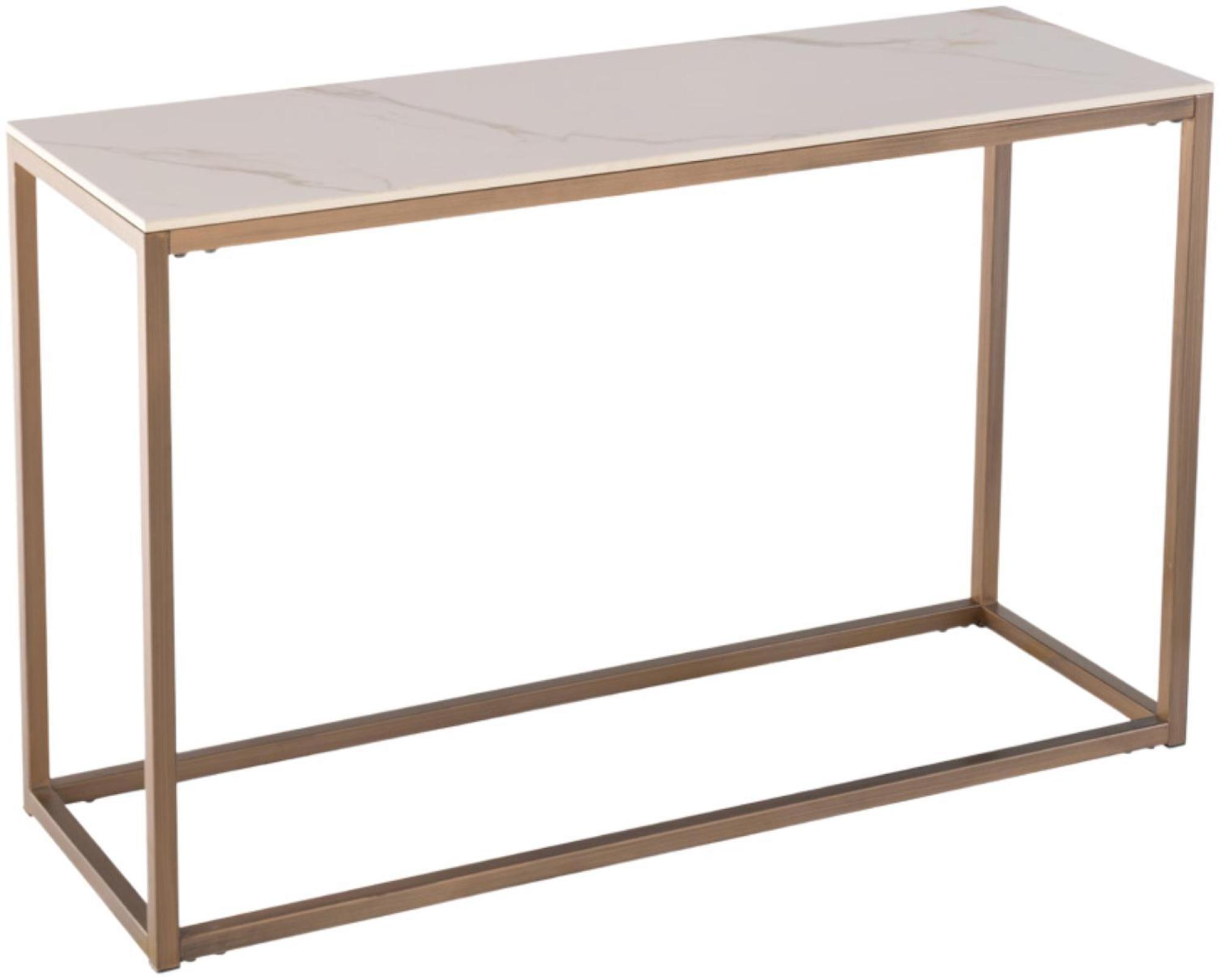 Umbria Kass Gold Sintered Stone Console Table