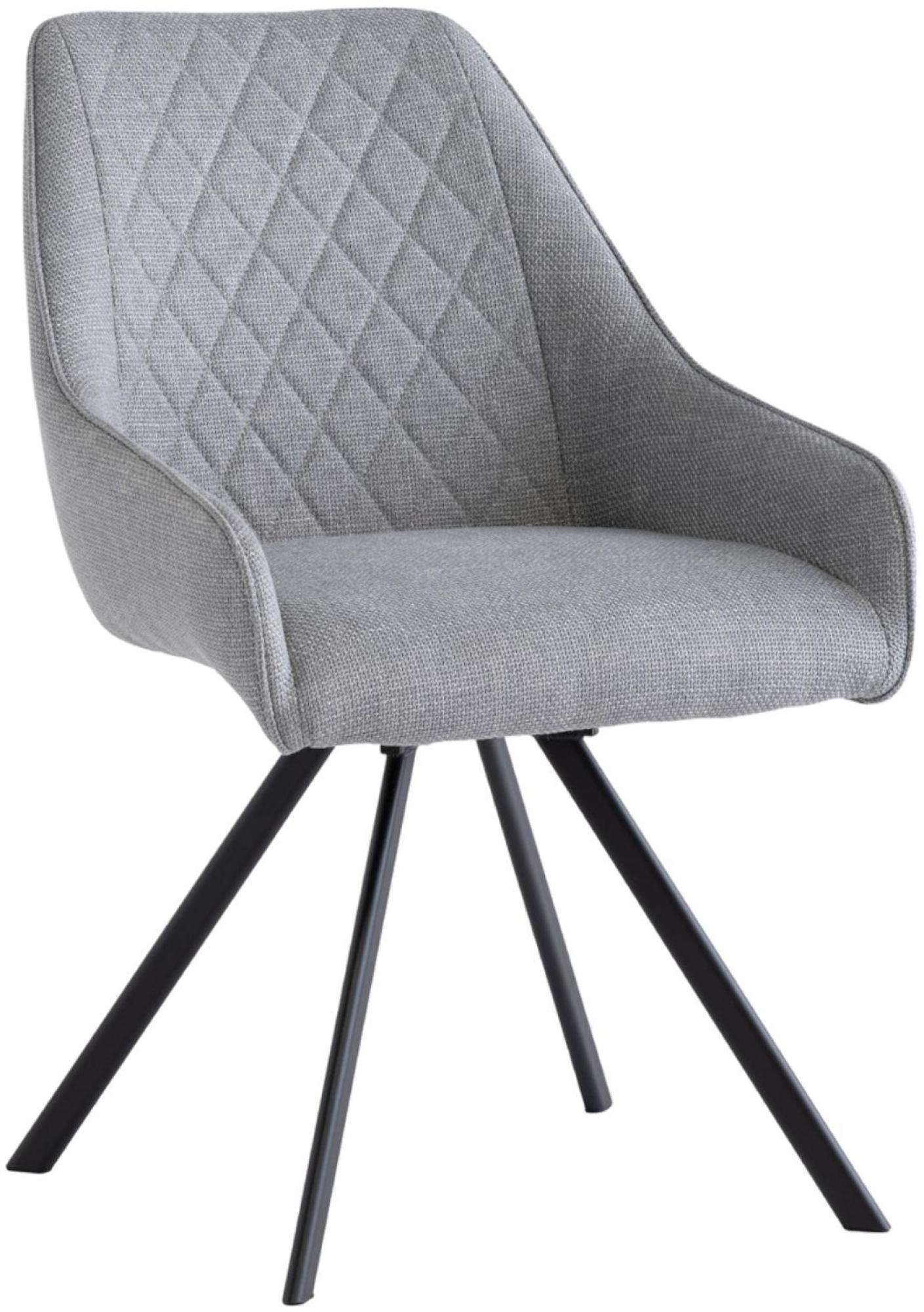Valencia Silver Grey Fabric Swivel Dining Chair (Sold in Pairs)