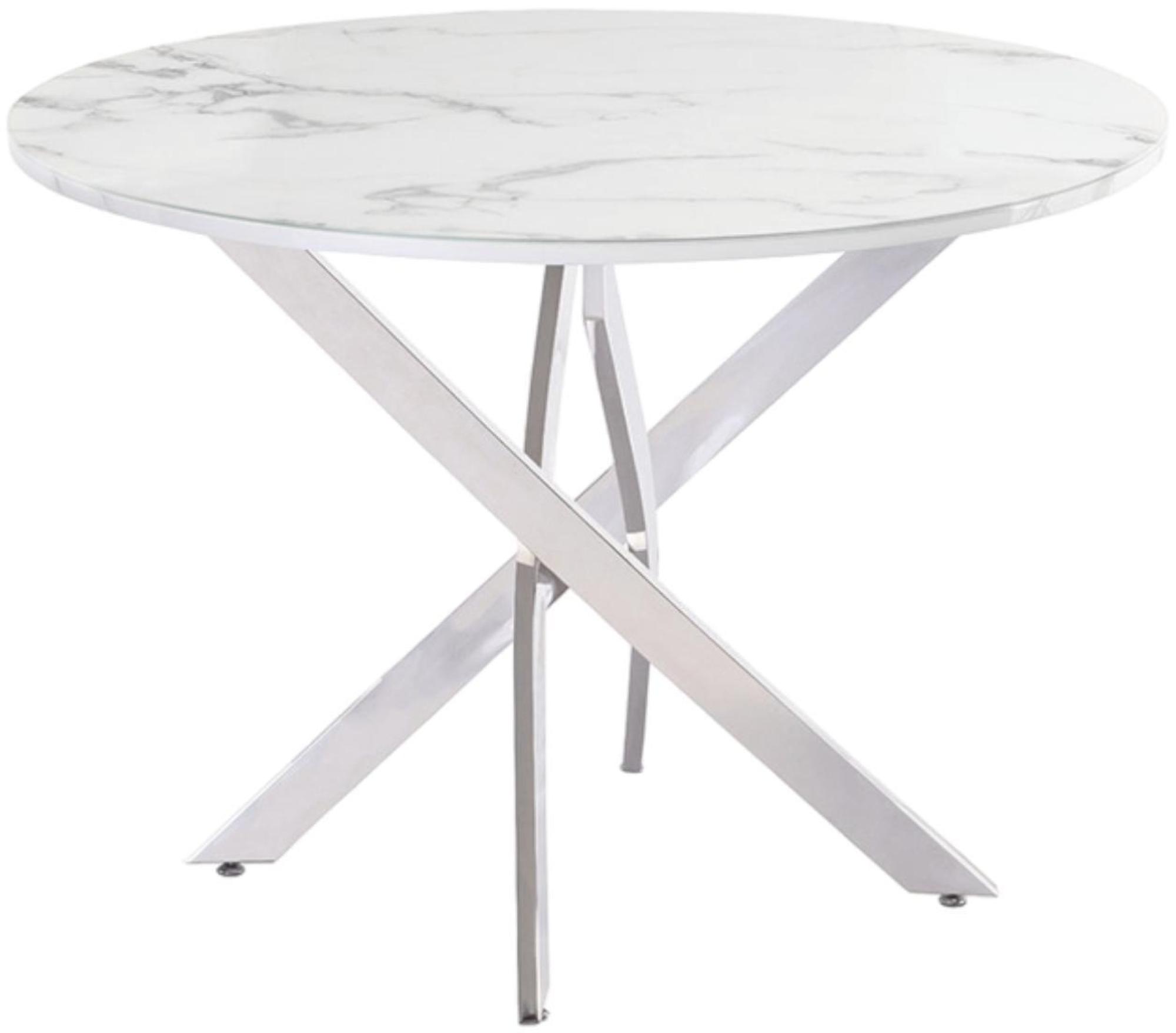 Waverley White Marble 2 Seater Round Dining Table