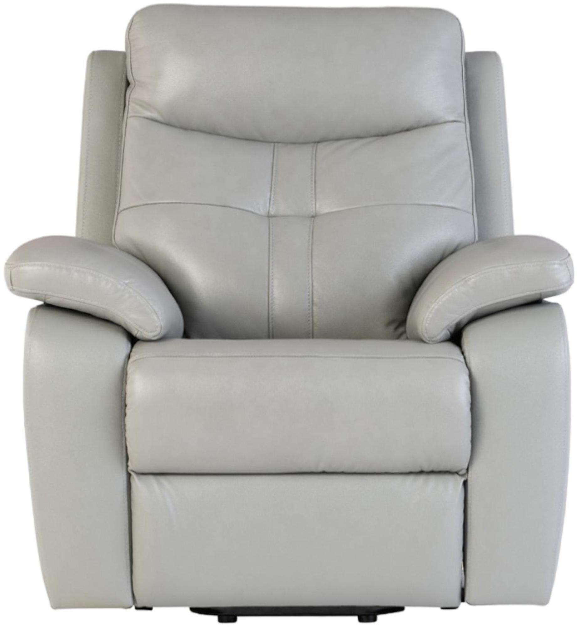 Monica Grey Leather Electric Lift and Tilt Recliner Armchair
