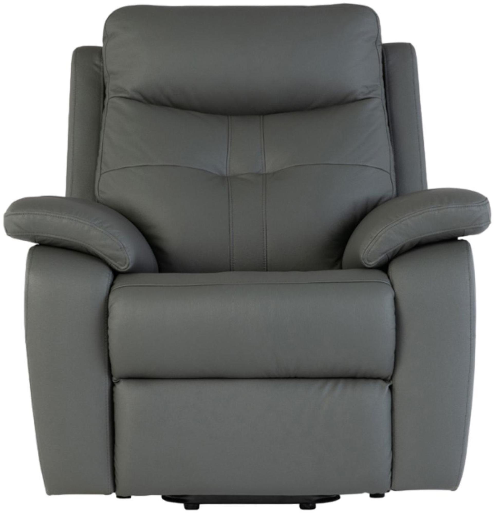 Monica Charcoal Leather Electric Lift and Tilt Recliner Armchair