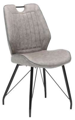 Product photograph of Dushore Soft Pebble Fabric Dining Chair Set Of 4 from Choice Furniture Superstore