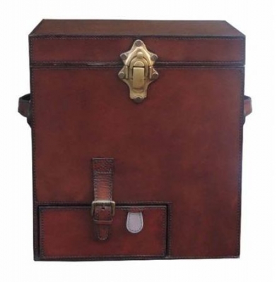 Product photograph of Mysore Handcrafted Cognac Mini Bar Box from Choice Furniture Superstore